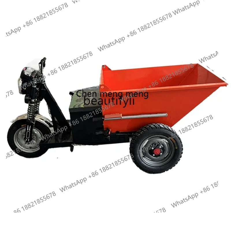 

Z189 A06 Engineering electric trolley three doors agricultural truck station frame ash bucket tricycle