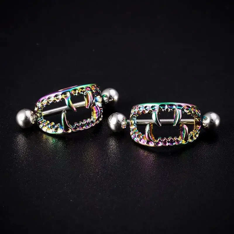 

Stainless Steel Body Puncture Anti-allergic Tooth Nipple Ring Milk Decoration