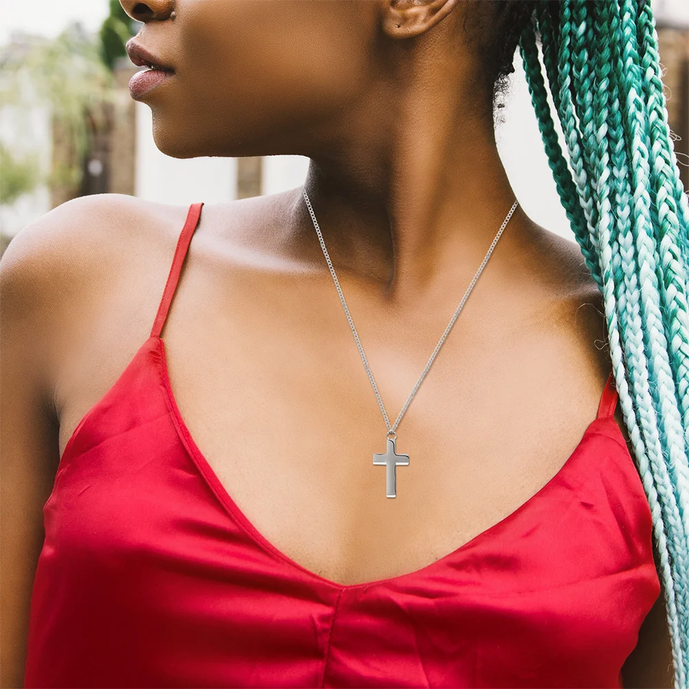 

2Pcs Bone Ash Pendant Necklace Cross Stainless Steel Keepsake Urn Locket for Human Or Pet Memorial Jewelry Daily Wear