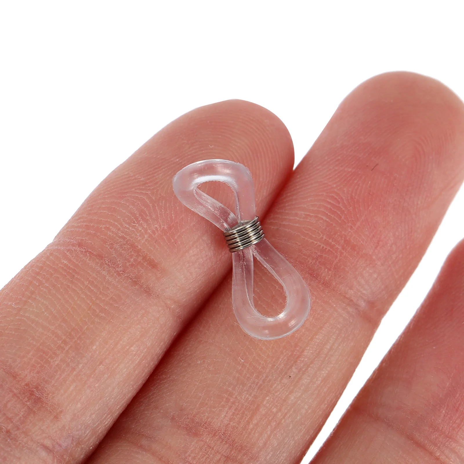

25pcs Eyeglass Chain Rubber Ends 25*4Mm Adjustable Metal Coil Non-Slip Holder For Sunglasses Glasses Cord Tips Labor Protection