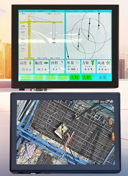 collision prevention intelligent construction site overload alarm tower crane hook visualization system