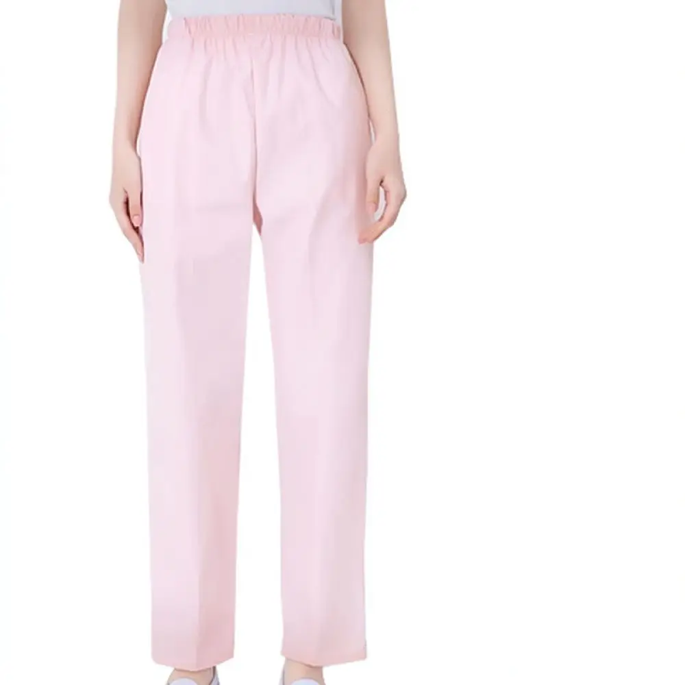 Professional Nursing Scrub Trousers Elastic High Waist Scrubs For Doctors Pharmacists Beauticians Breathable Durable Workwear