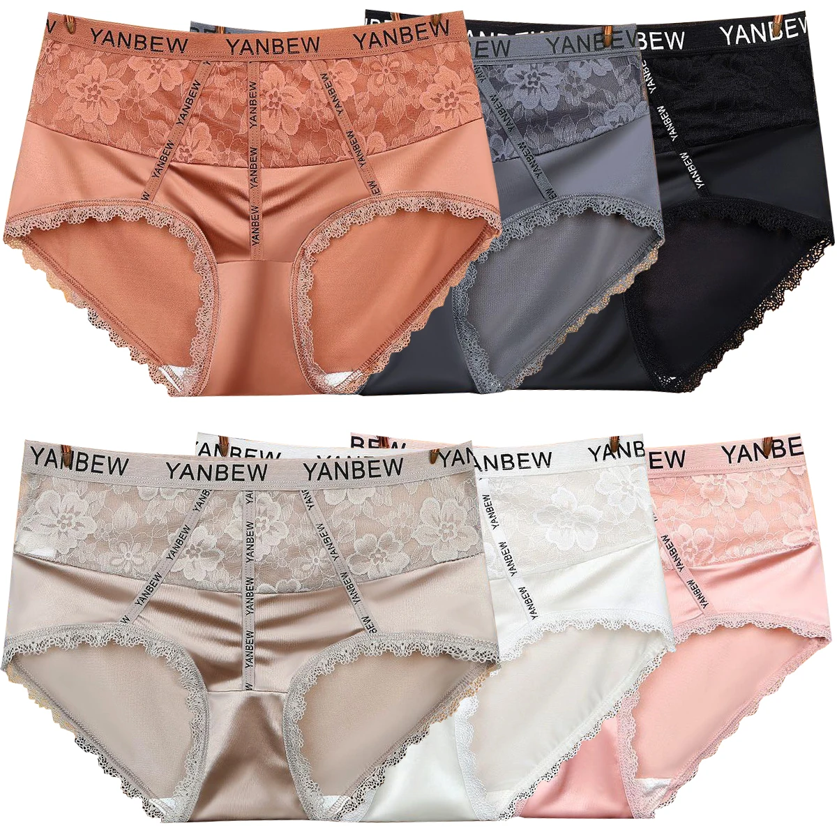 

6 шт., новое сексуальное женское нижнее белье, роскошные кружевные женские трусики высокого качества, бесшовные женские трусы, нижнее белье, шелковое шелковистое