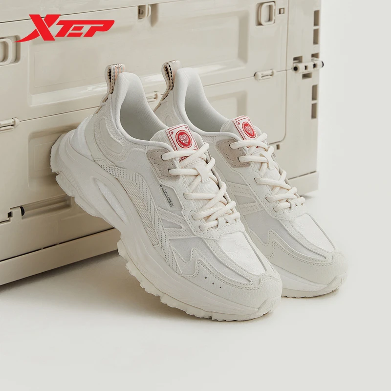 Xtep Chinoiserie Walking Shoes Women Comfortable Breathable Causal Sports Shoes Trekking Outdoor Female Sneakers 877318320005