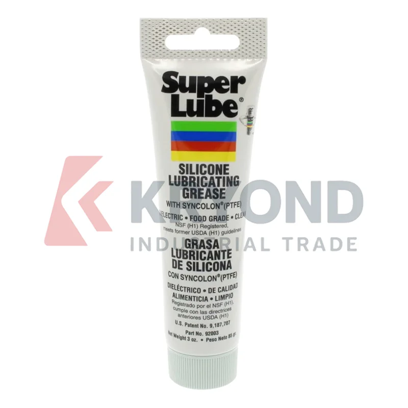 Super Lube 92003 Silicone Lubricating Grease Syncolon PTFE NSF H1 Dielectric Waterproof Bearing Seal O Ring Machinery 3 oz Tube