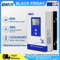 Easun POWER 60A MPPT Solar Charge Controller 12V 24V 36V 48V Auto Battery Solar Regulator Solar Panel For Max 150VDC Input