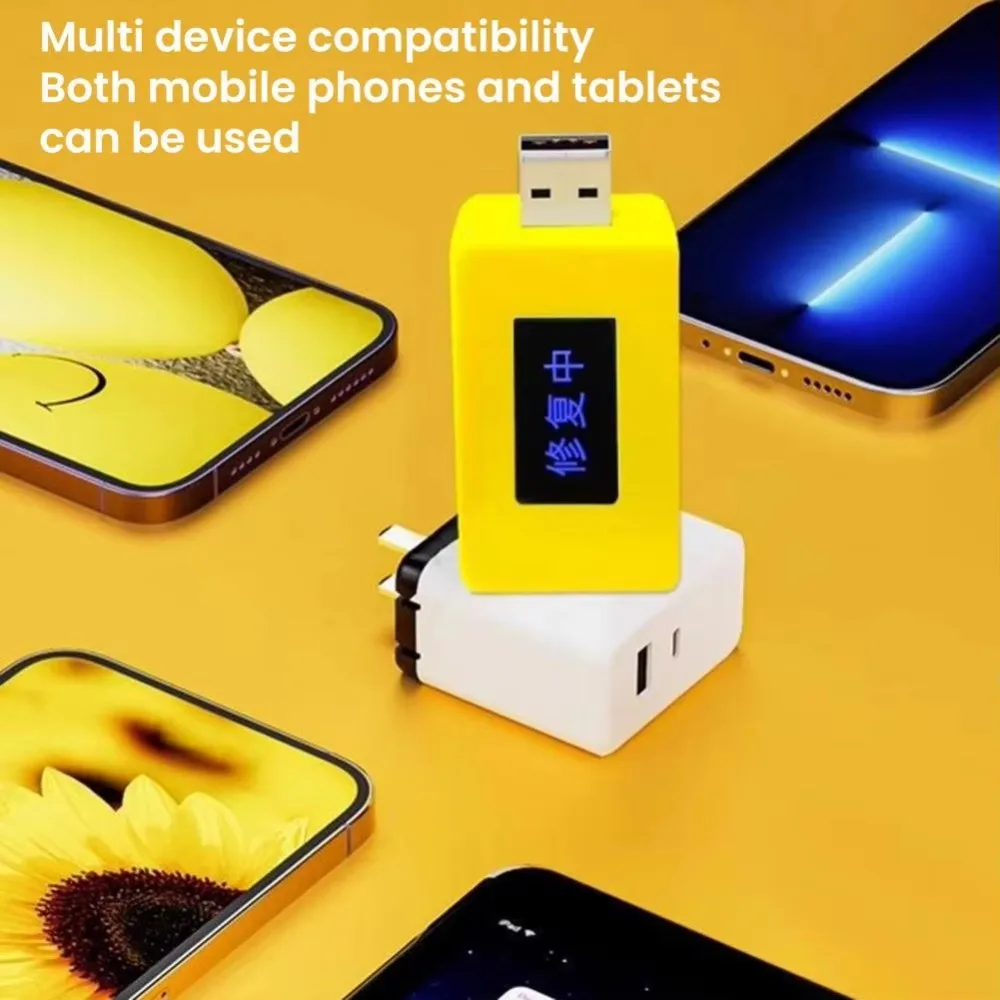 USB Battery Repair Device Multipurpose Yellow Duck Phone Battery Repair Real-time Monitoring Battery Restorer for Multi-device