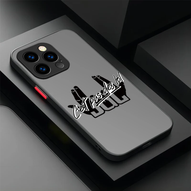 حافظة مغني الراب JuL C'est Pas Des Lol لهاتف آيفون 17 Air 15 16E 16 Plus 14 13 12 11 Pro Max XR X XS Max SE 2020 غطاء كامل مقاوم للصدمات