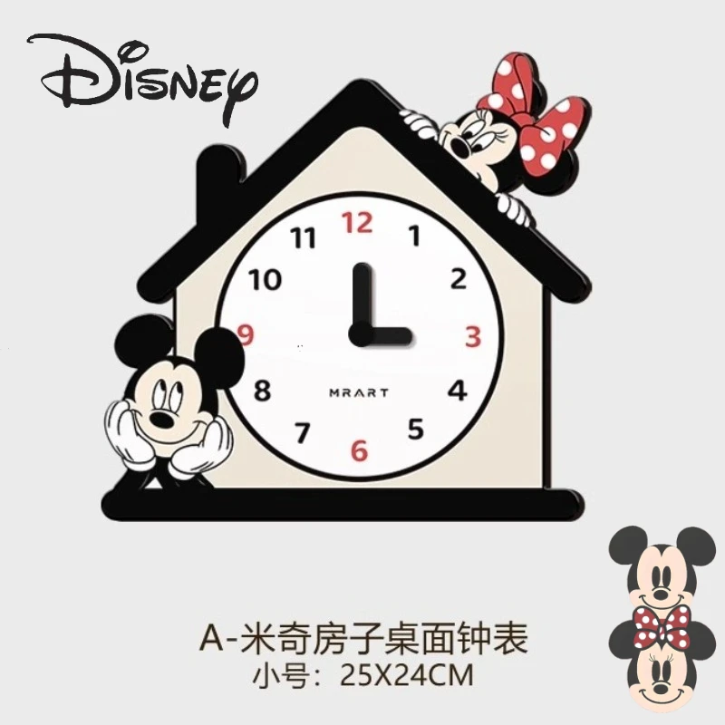 

Милые часы с Микки Диснеем, креативные кавайные мужские и женские украшения для дома, украшение для рабочего стола, периферийные устройства в стиле аниме, подарок