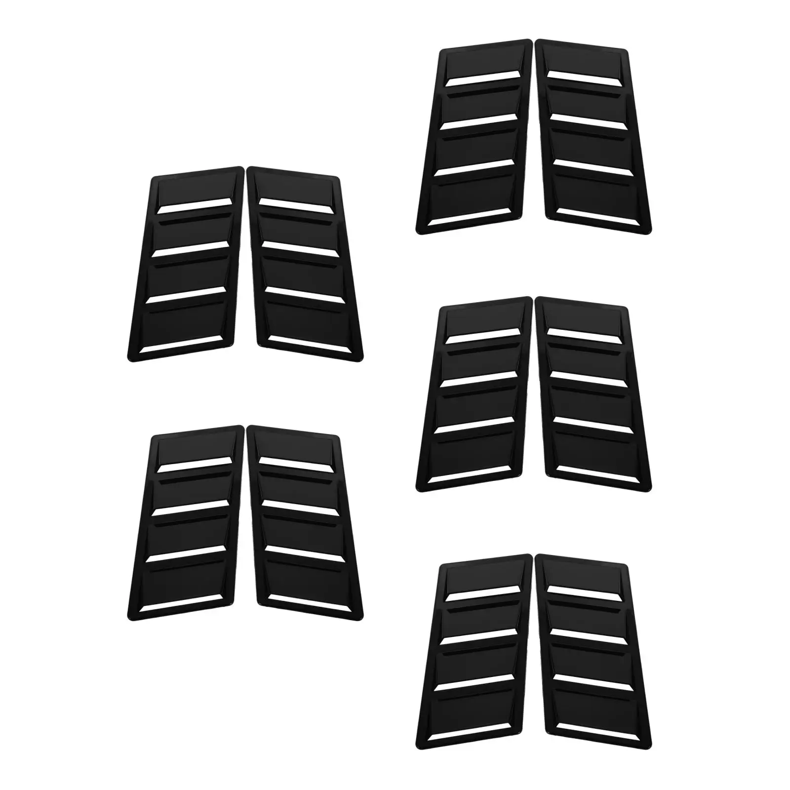 

5pcs Car Decals Bonnet Auto Vents Accessory Hood Exterior Parts Abs Engine