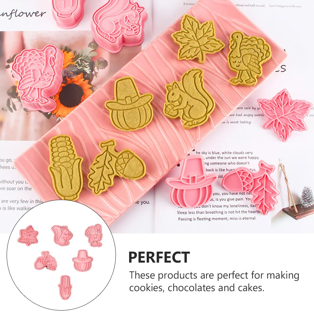 

6 шт. формы для печенья, креативные формы для выпечки на День Благодарения, принадлежности для выпечки «сделай сам», бытовые инструменты, формочки для печенья