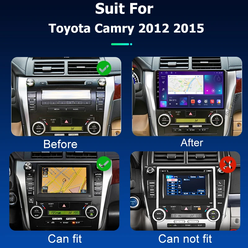 Android Car Radio GPS Navigation Multimedia Video Player for Toyota Camry 2012 2015 Stereo Tape Recorder Screen Head Unit 4G