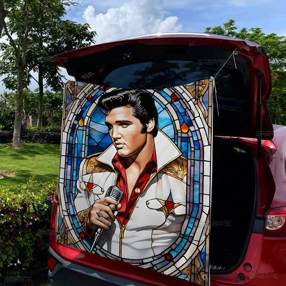 Singer E-Elvis p-presleys Large Size Flags Printing Patterns Interesting Birthday Party Decorations Banner