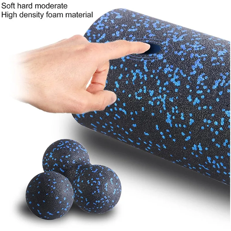 Rodillo de Yoga hueco para masaje, juego de pelota de cacahuete, columna de espuma EPP para Fitness, dolor de espalda, piernas, cadera, tejido