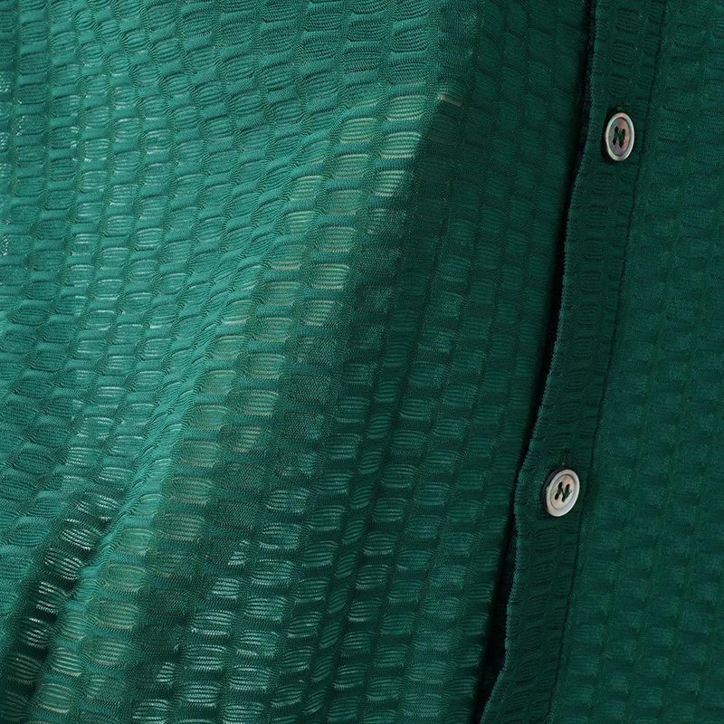 INCERUN الرجال قميص التلبيب كم قصير لامعة ملابس الرجال غير رسمية الشارع الشهير الصيف موضة الترفيه حفلة الذكور قمصان قمصان 2026