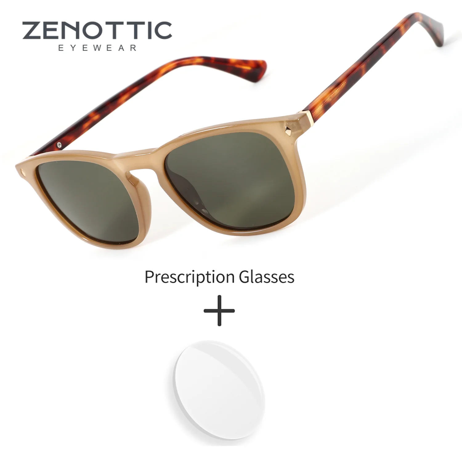 

ZENOTTIC (размер S) квадратные поляризационные солнцезащитные очки по рецепту для мужчин, защита от ультрафиолета UV400, оптические солнцезащитные очки, очки для близорукости, мужские очки,очки с диоптриями