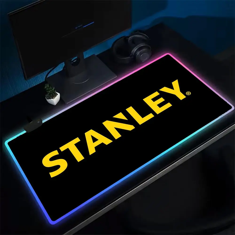 

Stanley Mouse Pad Anime Gaming Mouse Pad LED Table Pads Backlit Rubber Desktop XXL RGB Desk Mats