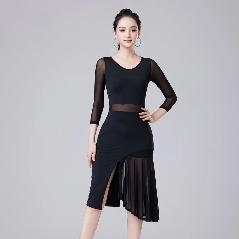

Latin Dance Dress Adult New Dance Practice Suit Professional Sexy Dance Performance Training Clothes