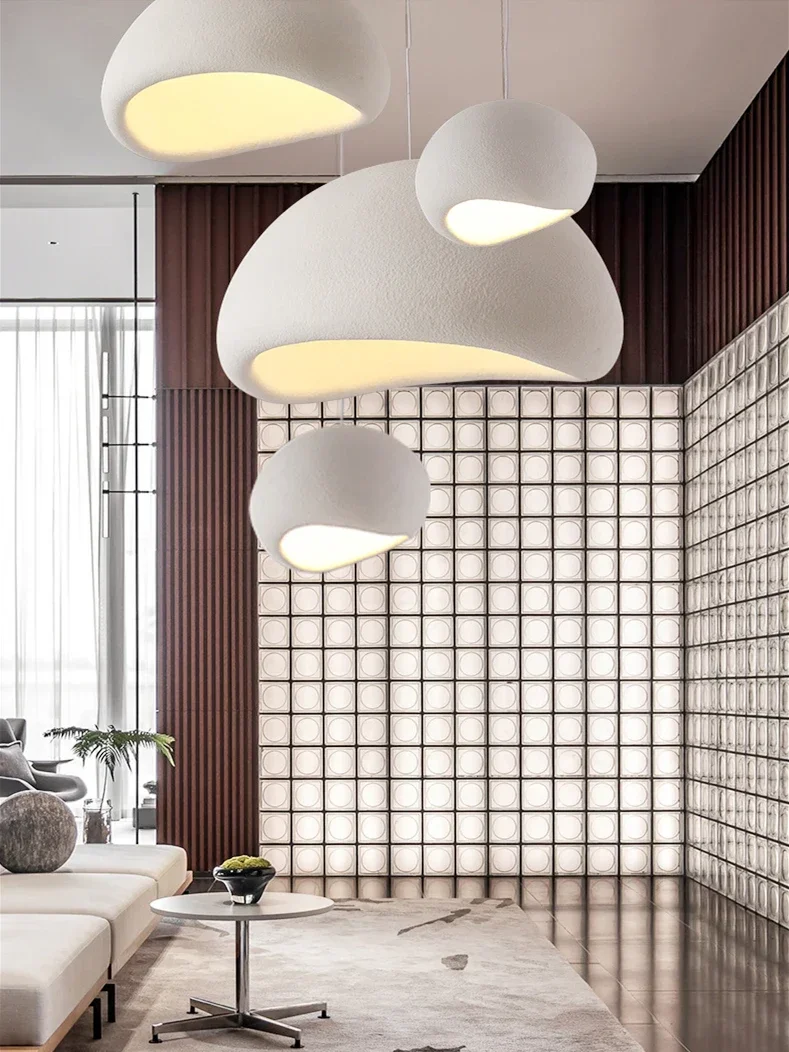 Nordic Handmade Wabi Sabi Restaurant Chandelier Japan Style Indoor Loft LED Hanging Light Kitchen Island Cafe Shope Pendant Lamp