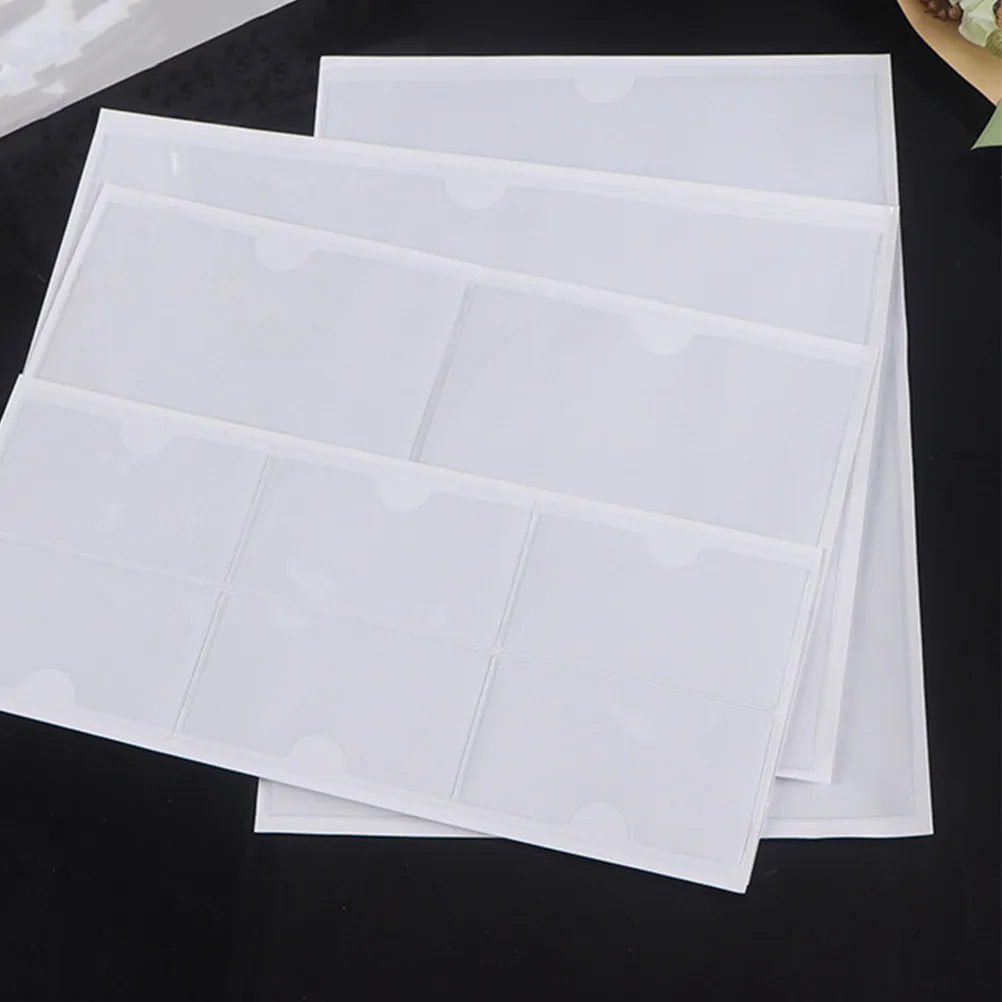 50Pcs Clear Self Adhesive Index Card Holders Label Pockets for Boxes Packaging Mailing Envelopes Business Cards Shipping Label