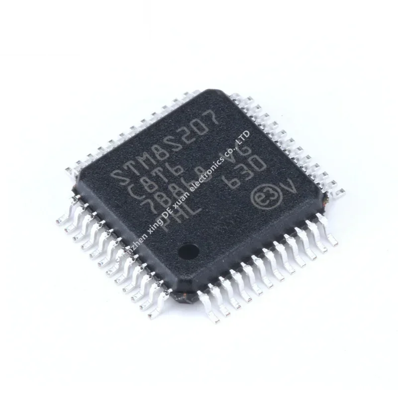 Original genuine STM8S207C8T6 LQFP-48 24MHz/64KB flash memory/8-bit microcontroller-MCU Integrated circuit IC