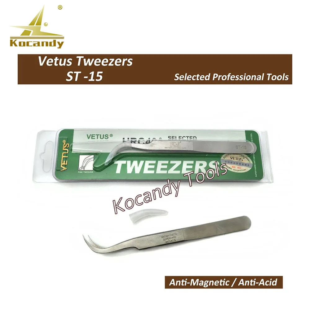 VETUS TWEEZER ST-10 ST-13 ST-15 High Quality Stainless Steel Super Hard Anti-magnetic and Anti-Acid Precision