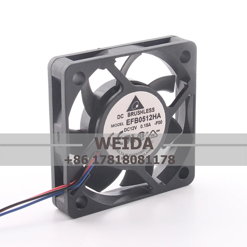 5CM EFB0512HA-F00 Delta 12V 0.15A 5010 Dual Ball Speed Measurement Chassis Mute Inverter Cooling Fan