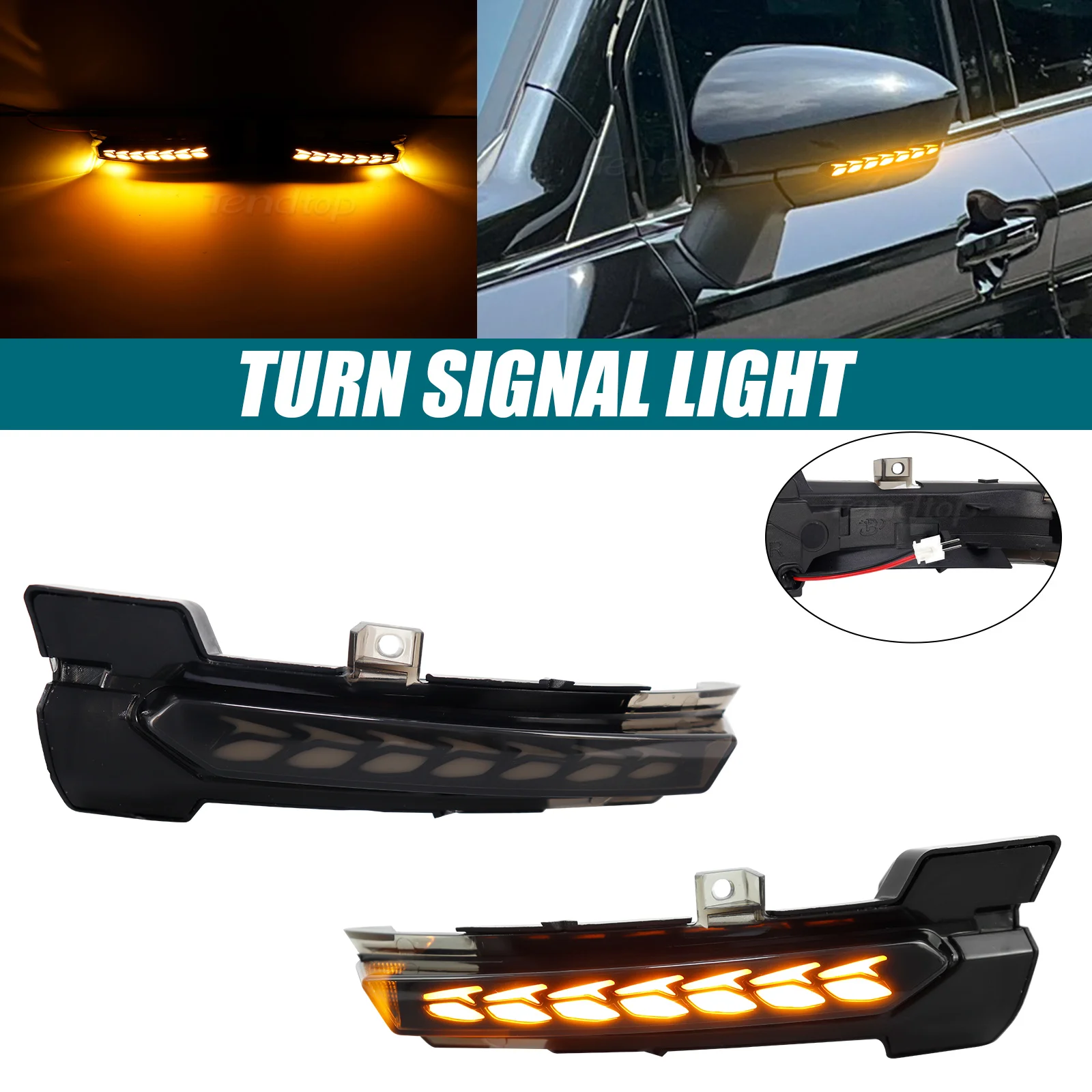 Luz LED Dinámica de Señal de Giro para Espejo Lateral, Indicador para Toyota Alza, Veloz, Raize, Ativa, Aruz 2021, 2022, 2023, Lámpara Intermitente