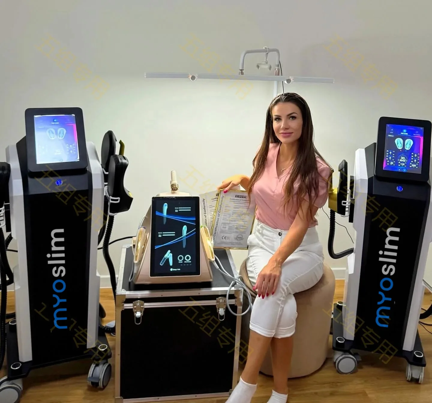 

MYOSILM NEO 6500W 200HZ Weight Lose Machine EMS RF Stimulater Muscle Body Sculpt Butt Build For Salon