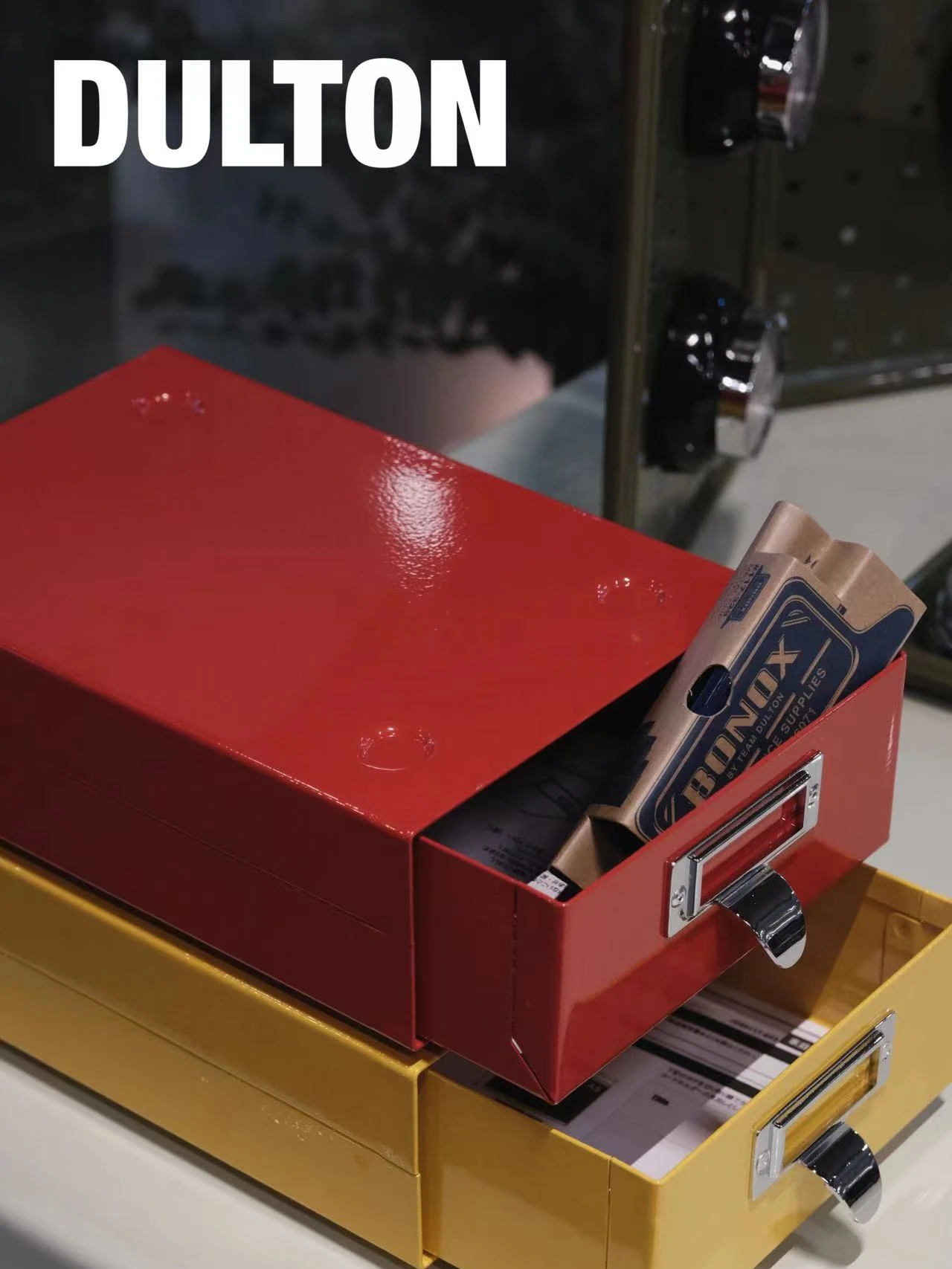 Metal Countertop Drawer Storage Box Stationery Cosmetics Classification Storage Box, Small