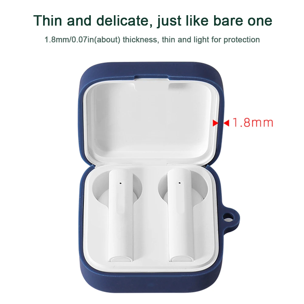 AB25-เคสซิลิโคนแบบพกพาเคสป้องกันกันกระแทกซิลิโคนสำหรับเสี่ยวมี่ แอร์ 2 เอสอีหูฟังไร้สายบลูทูธ