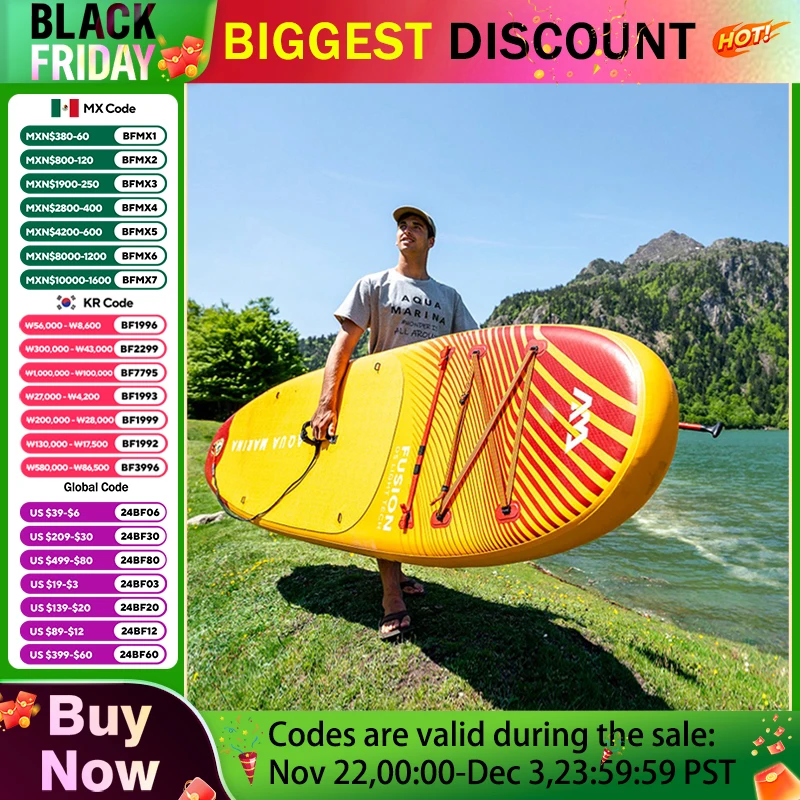 SUP Board Inflatable Stand Up Paddle Board Non-Slip Surf Board Water Sport/Yoga/Fishing Kayak Surf Set with Pump Carry Bag Leash