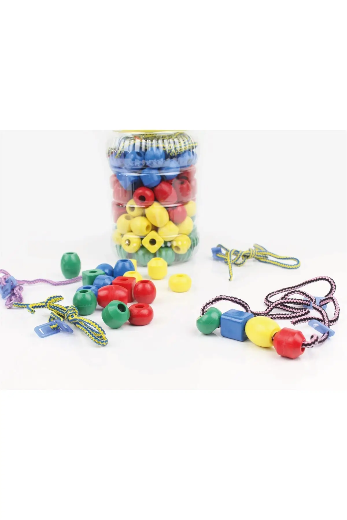 

Plastic Tying Bead Stringing Oyuncağı Necklace Jewelry Material Fine Motor Development Early Learning