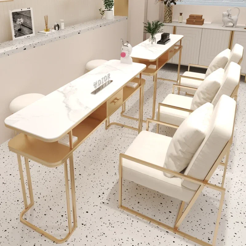 

Women Designer Manicure Table Aesthetic Modern Professional Beauty Manicure Table Makeup Office Tafel Nails Shop Furniture