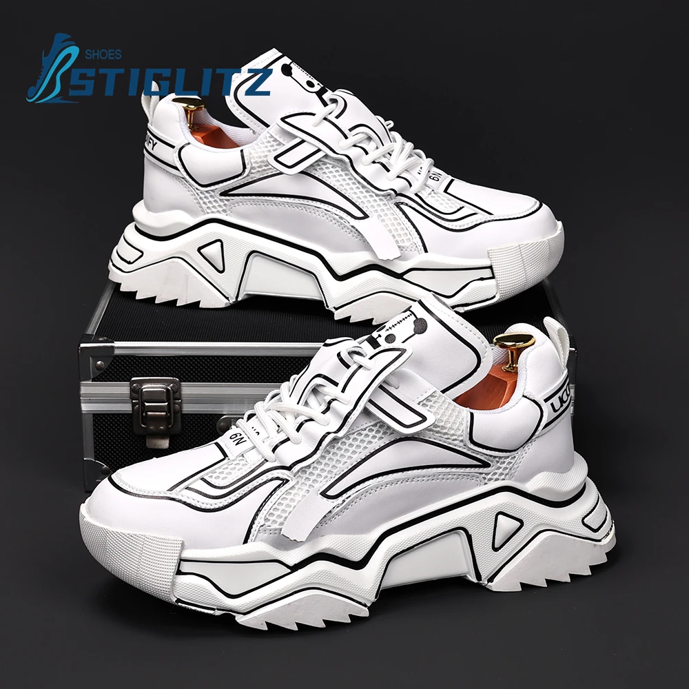 

Cyberpunk Stroke Fashion Sneakers Men's Designer Inner Height Casual Sports Shoes Breathable Lightweight Sneakers for Men New