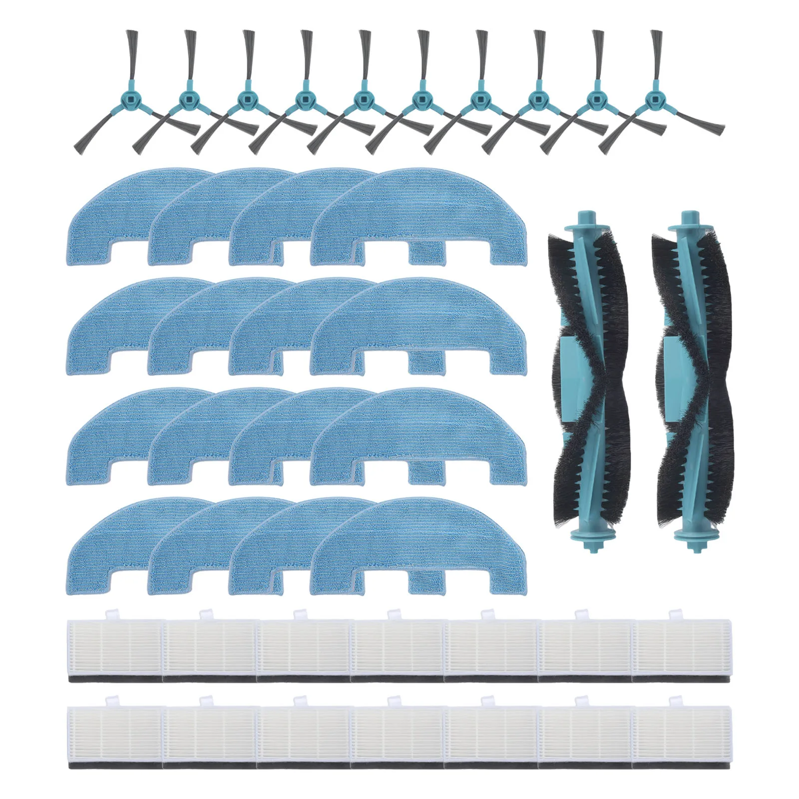 

Home Cleaning Solution Filter Mop Cloth Kit Replacement Parts Set Includes Roller Brush Thorough Cleaning Experience