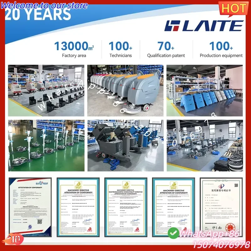 2026 Automated Mall Cleaning Stain Removers Wet Pressure Washer Suction Warehouse Sweeper Warehouse Driving Scrubber Ride on