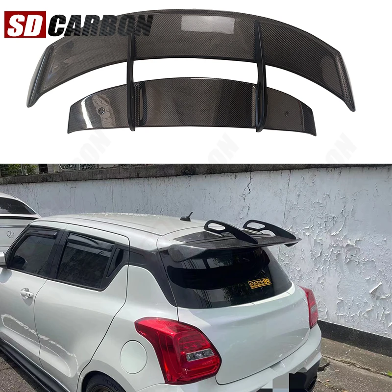 

Для Suzuki Swift Sports ZC33S серии углеродное волокно автомобильный задний спойлер багажника хвостовые плавники губное крыло удлинение губ автомобильные аксессуары