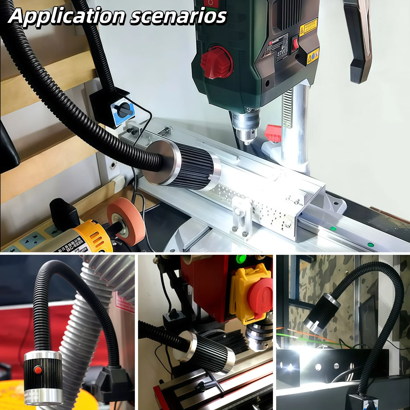 CNC Machine Tool Work Light - High Brightness Adjustable LED Lamp for Milling Lathe Protection
