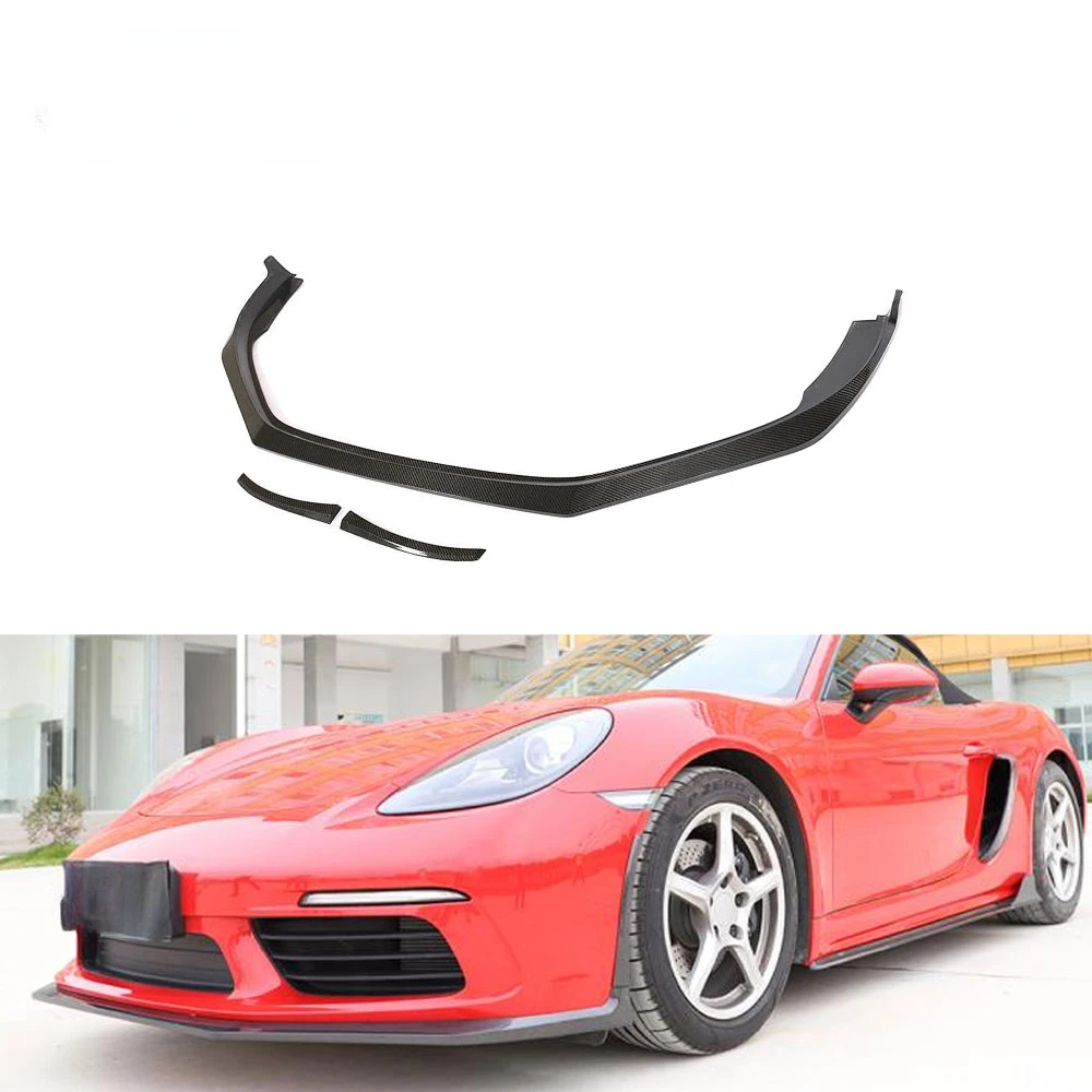 

Carbon Fiber Front Lip Splitter Chin spoiler for Porsche 718 Boxster Cayman 2016-2018