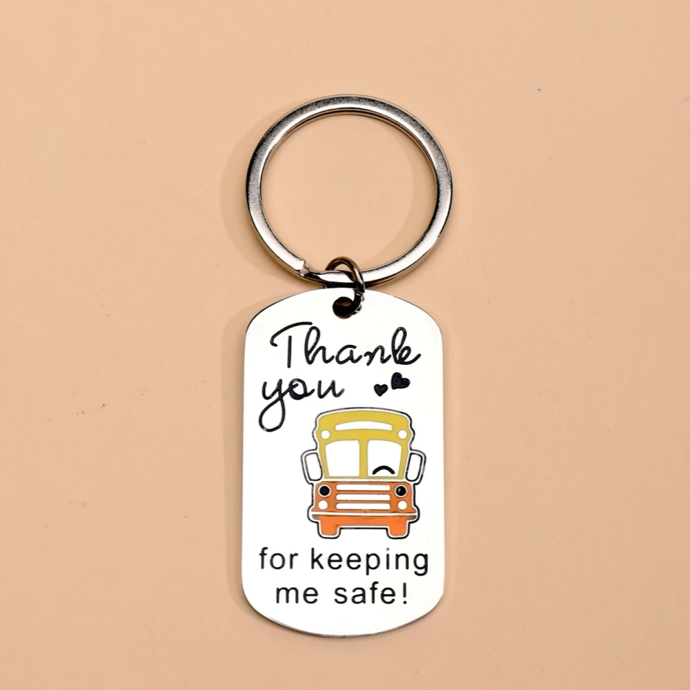 1Pc School Bus Driver Appreciation Keychain Gifts Jewelry For Kids Bus Driver Thanksgiving Daily gifts  Birthday Key Chain Gift