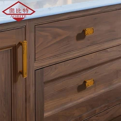 Chinese Kitchen Drawer Cabinet Handles Furniture Handles for Cabinet Knob Door Drawer Furniture Kitchen Black Simplicity Hardwar