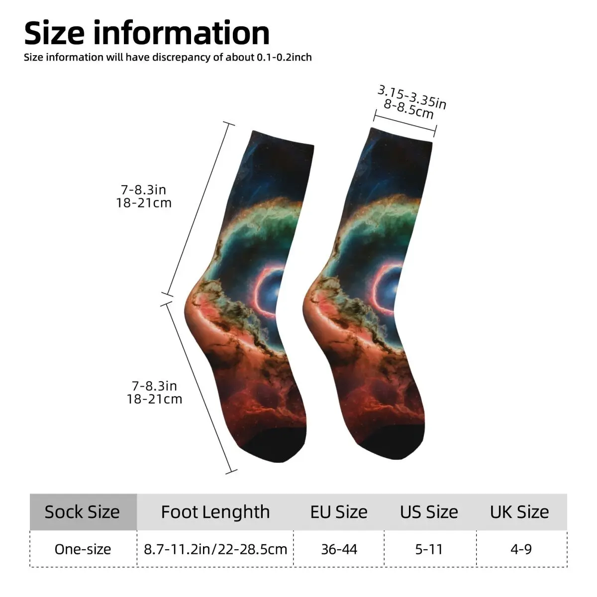 Calcetines astronómicos nebulosa universo espacial 2 medias divertidas pareja cómodos calcetines de escalada calcetines antideslizantes gráficos de invierno