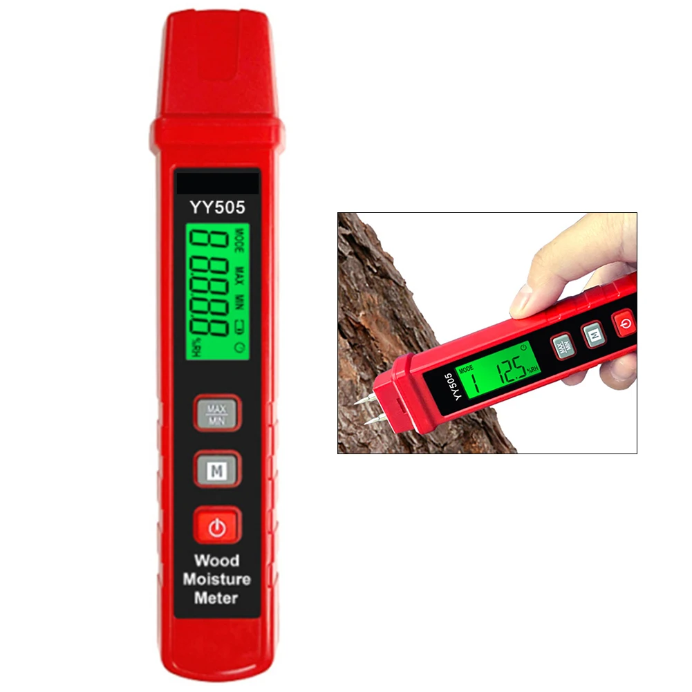 

Portable Digital LCD Humidity Tester Wood Brick For Mortar Brick Humidity Tester Wood Moisture Detector Pinless Humidity Tester
