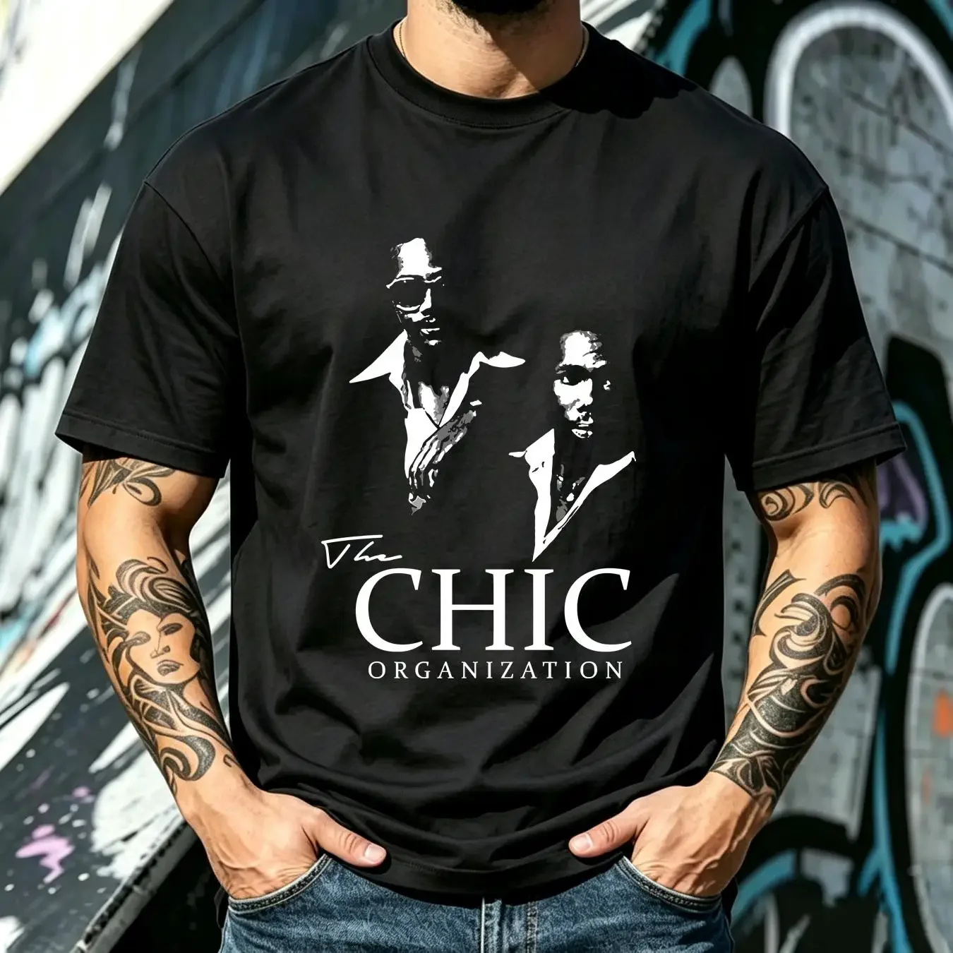 washed T Shirt Nile Rodgers Bernard Edwards s Chic Band Classic 70s Funk Music Retro vintage Washed Stylish Unisex graphic