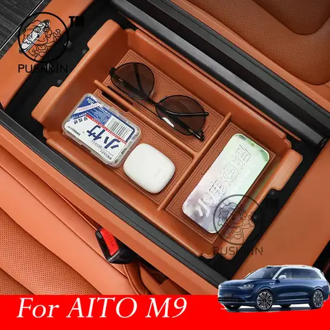Per Aito M9 2024 2025 Scatola portaoggetti bracciolo centrale Scatola portaoggetti Scatola portaoggetti lato conducente e passeggero Accessori interni