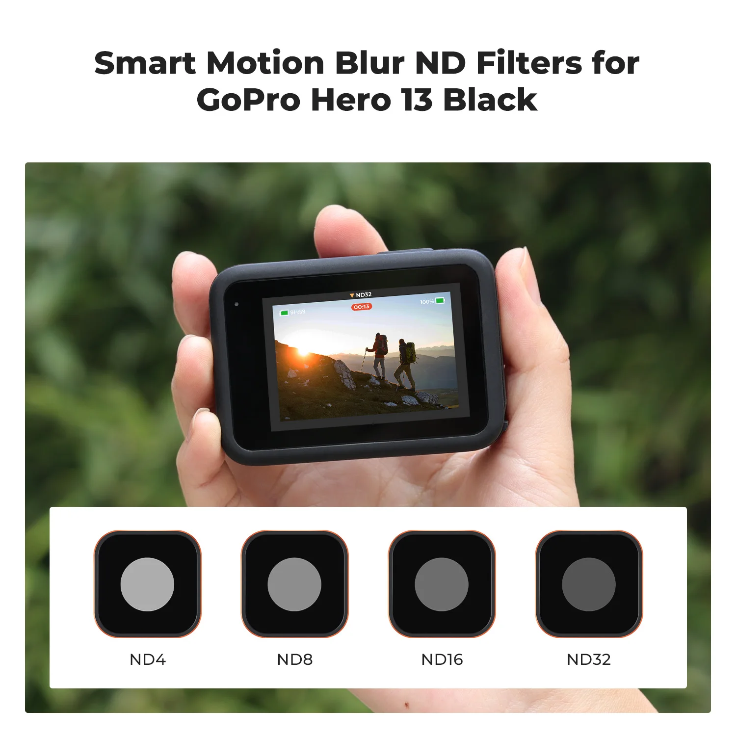 K&F CONCEPT ND4 8 16 32 Filter Kit for GoPro Hero 9 10 11 12 13 Neutral Density Set Anti Reflective Waterproof Scratch Resistant view 2