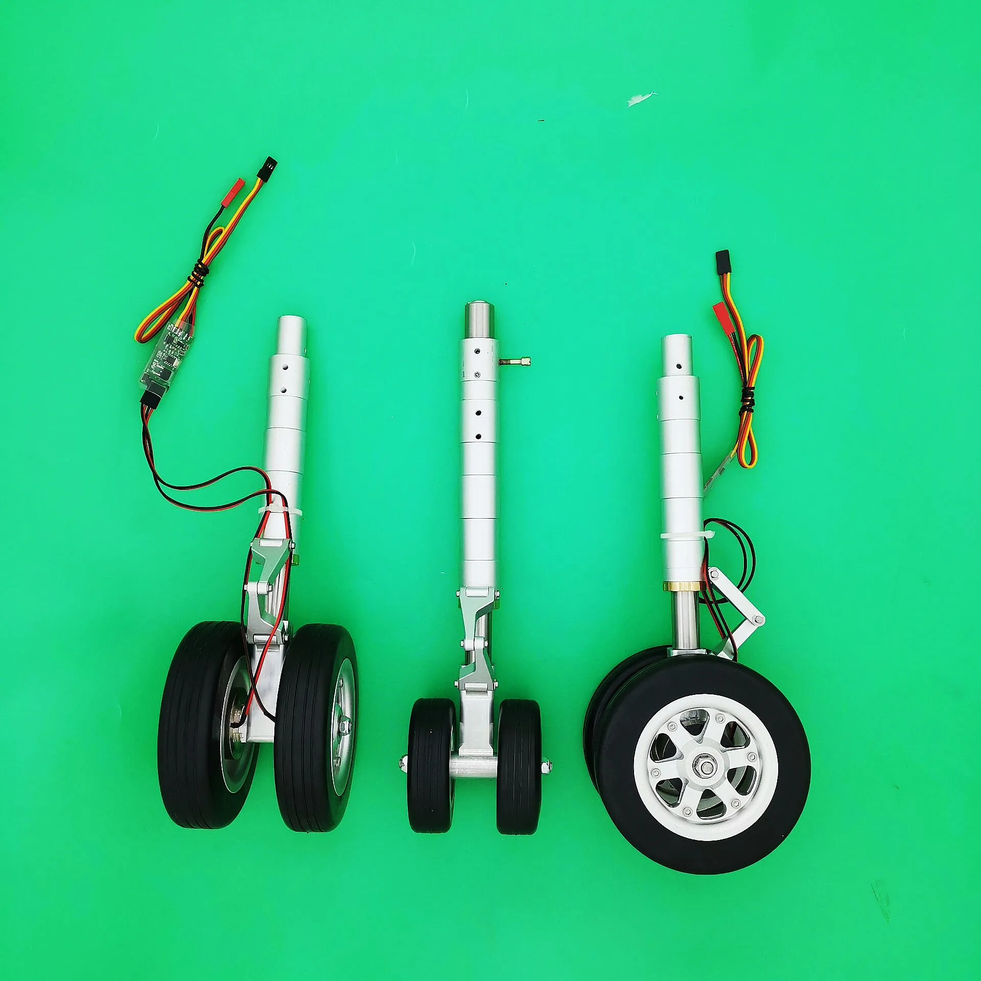 Electric retract gear  with electronic brake double wheel  for rc airplane 35 to 85KG  turbine jet drone airplane accessories