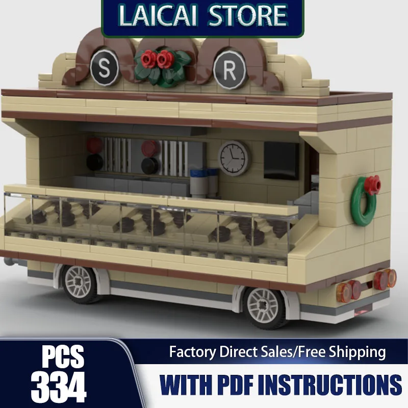 

Модель городского автомобиля Moc, строительные кирпичи, голландская модель еда-грузовика, технология, модульные блоки, подарки, рождественские игрушки, наборы «сделай сам», сборка