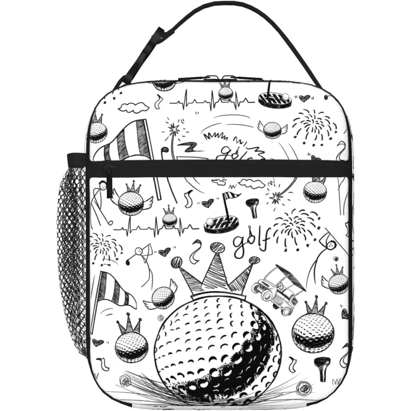 

Ланч-бокс для гольфа, портативный изолированный холодильник, сумки для обеда, многоцветная сумка для обеда с героями мультфильмов для женщин, мужчин, детей, мальчиков и девочек, школьная работа